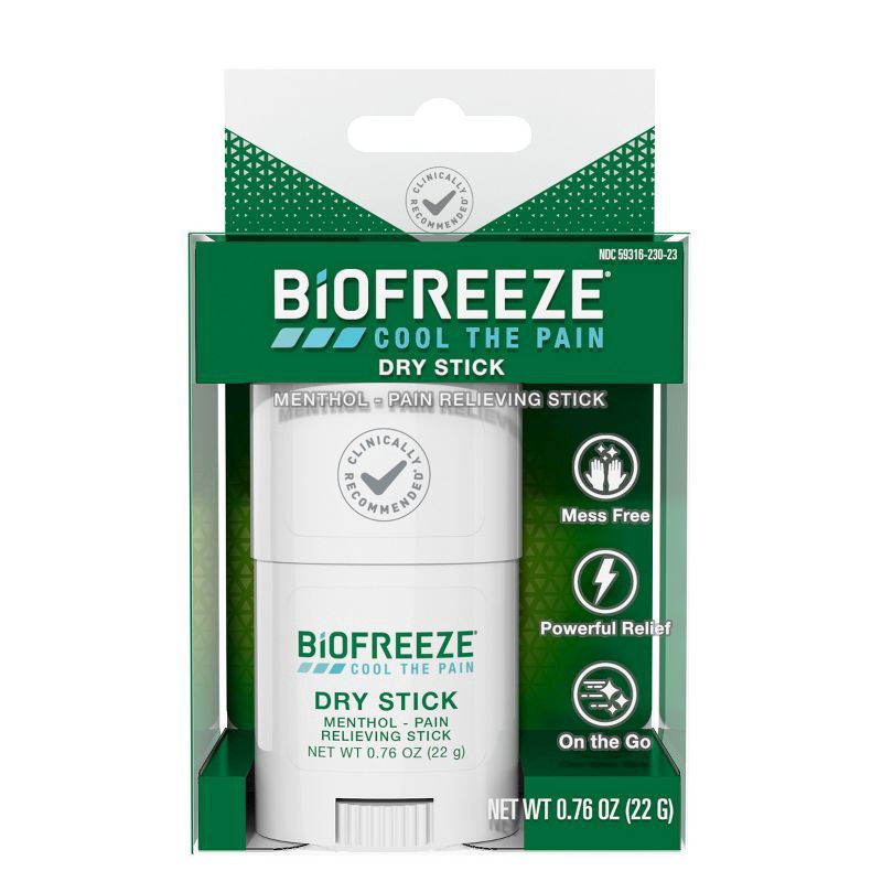 slide 1 of 13, Biofreeze Dry Joint and Muscle Pain Relievers Solid Stick - 0.76oz, 0.76 oz