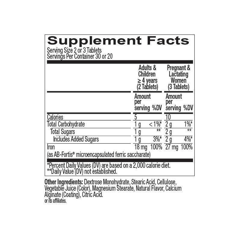 slide 7 of 9, OLLY Delightful Iron Vitamin Vegan Chewable Tablets - 60ct, 60 ct