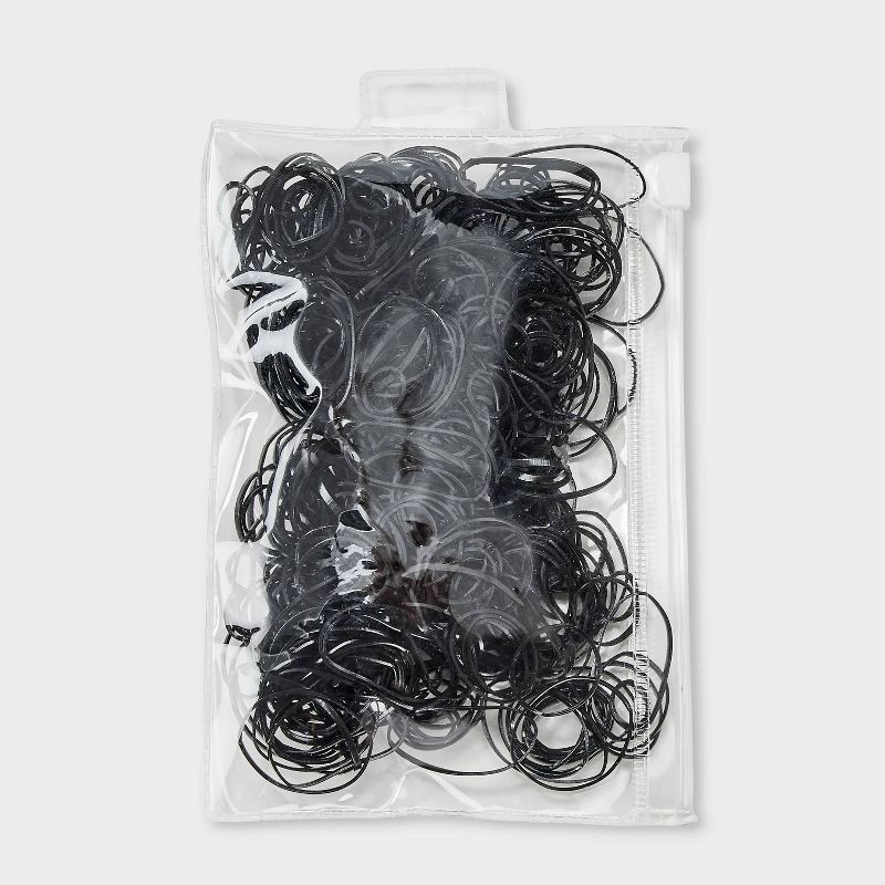 slide 2 of 3, Kids' Medium Polybands - 500ct - Black - Cat & Jack, 500 ct