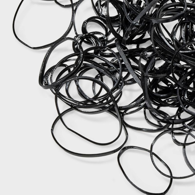 slide 3 of 3, Kids' Medium Polybands - 500ct - Black - Cat & Jack, 500 ct