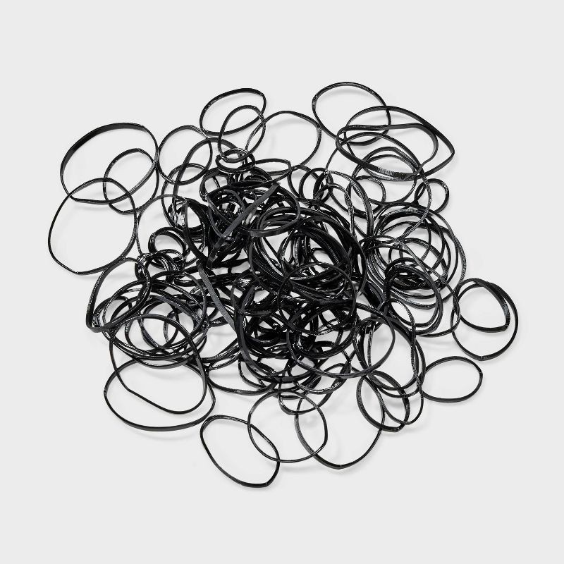 slide 1 of 3, Kids' Medium Polybands - 500ct - Black - Cat & Jack, 500 ct