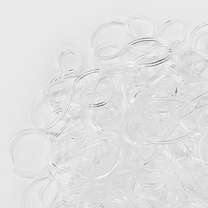 slide 3 of 3, Kids' Medium Polybands - 500ct - Clear - Cat & Jack, 500 ct