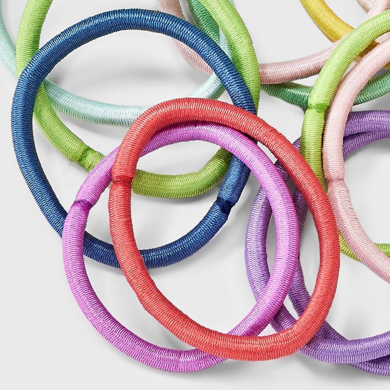 slide 3 of 3, Kids' 4mm Hair Elastics - 40ct - Assorted Neon Colors - Cat & Jack, 40 ct