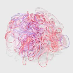 Kids' Medium Glitter Polybands - 500ct - Cat & Jack: Securing Hair, For All Hair Types, Includes Elastic