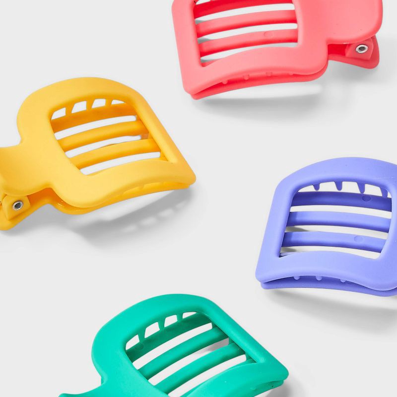 slide 3 of 3, Flat Square Claw Clip - 4pc - Cat & Jack™, 4 ct