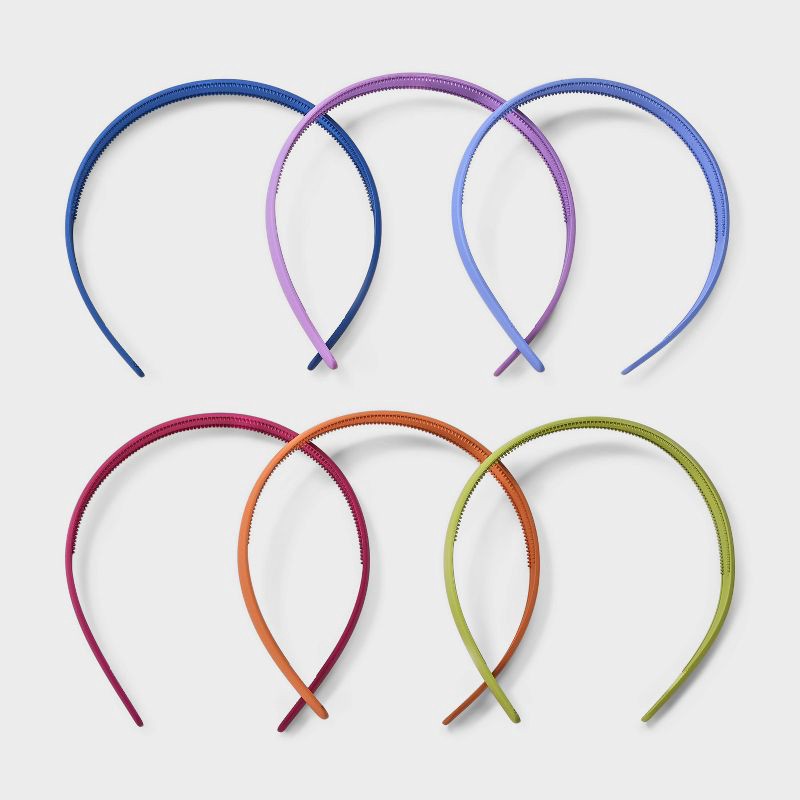 slide 2 of 3, Soft Touch Plastic Headbands - 6pk - Cat & Jack, 6 ct