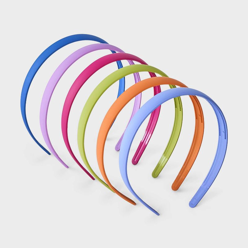 slide 1 of 3, Soft Touch Plastic Headbands - 6pk - Cat & Jack, 6 ct