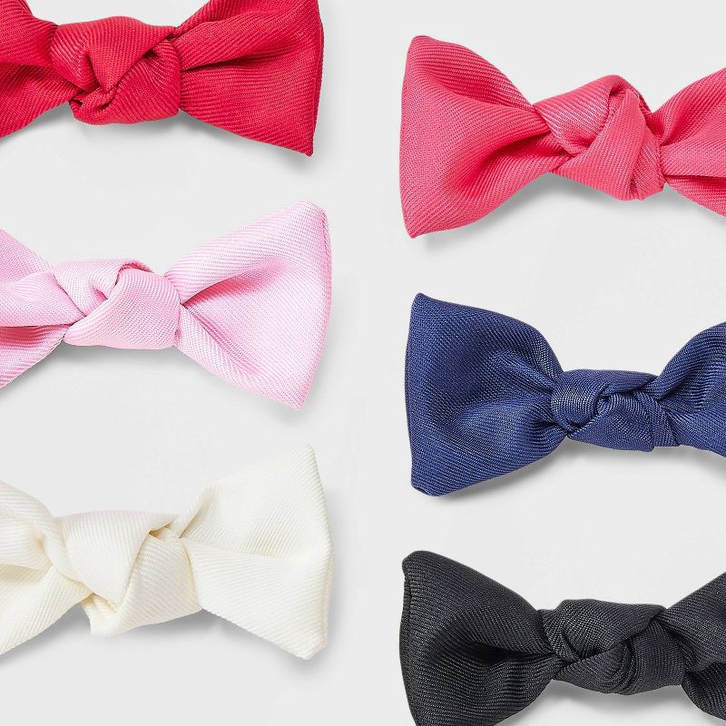slide 3 of 3, Bow Hair Clips - 6pk - Cat & Jack, 6 ct