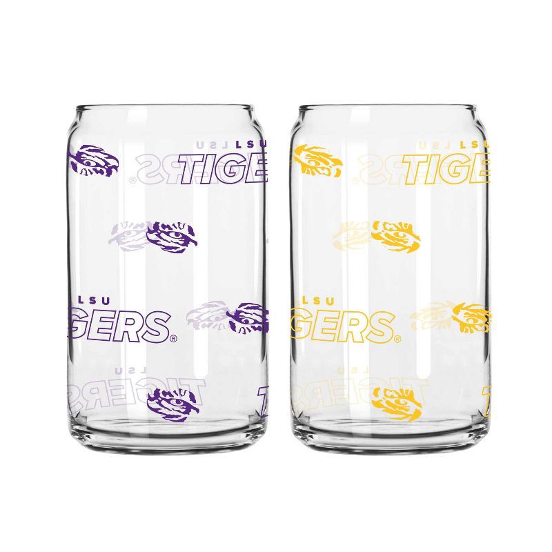 slide 1 of 1, NCAA LSU Tigers 2pk Glass Can - 16oz, 2 ct; 16 oz