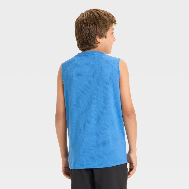 slide 2 of 3, Boys' Raglan Tank Top - All In Motion™ Blue XS, 1 ct