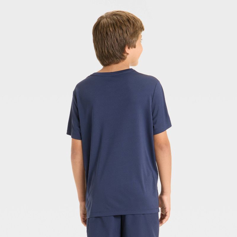 slide 3 of 4, Boys' Short Sleeve 4th of July 'USA' Graphic T-Shirt - All In Motion™ Navy Blue XL, 1 ct