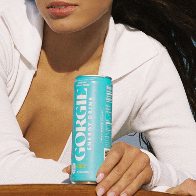 slide 4 of 12, Gorgie Tropical Punch Energy Drink - 12 fl oz Can, 12 fl oz