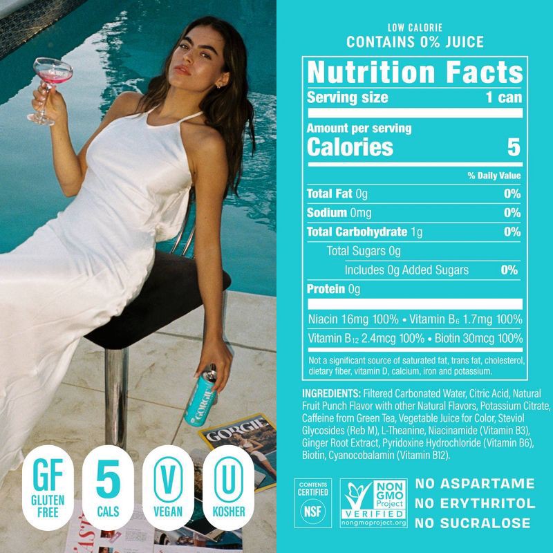 slide 8 of 12, Gorgie Tropical Punch Energy Drink - 12 fl oz Can, 12 fl oz