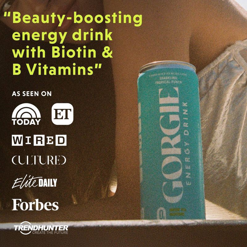 slide 11 of 12, Gorgie Tropical Punch Energy Drink - 12 fl oz Can, 12 fl oz