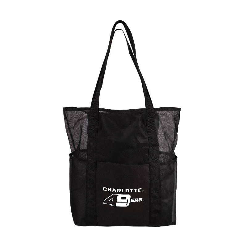 slide 1 of 1, NCAA Charlotte 49ers Black Mesh Tote: Polyester Sports Shoulder Bag, 1 ct