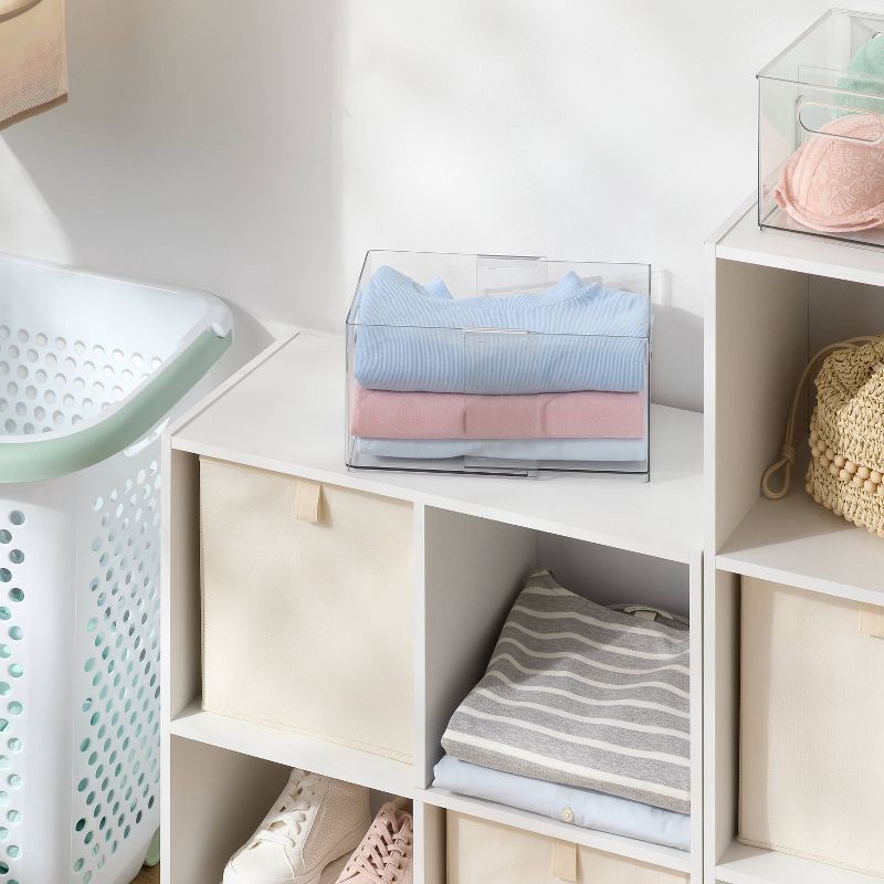 slide 2 of 4, All Purpose Clear Expandable Bin Small - Brightroom™, 1 ct