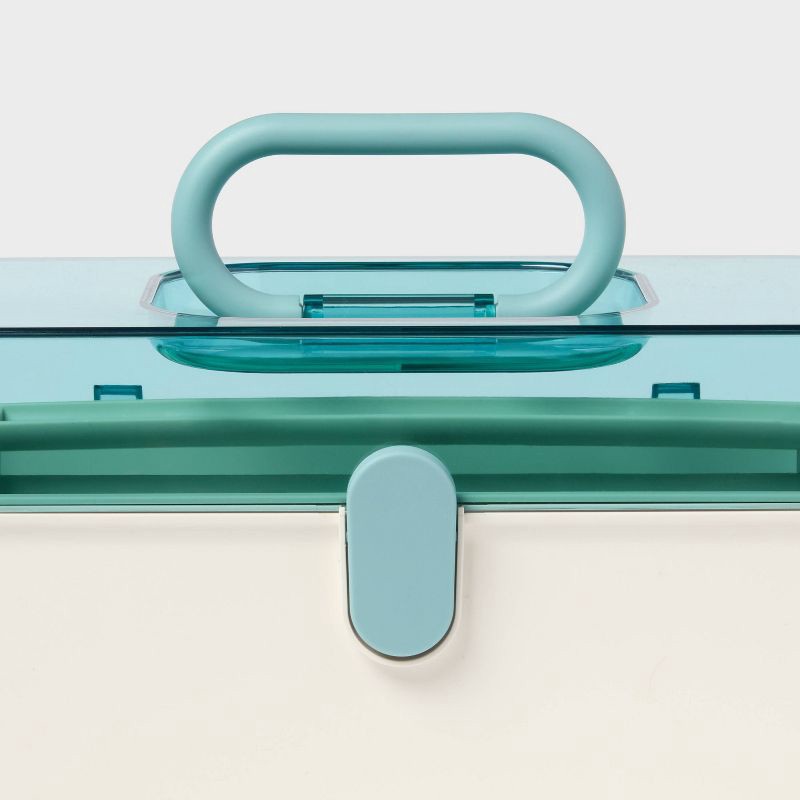 slide 4 of 5, Lidded Storage Caddy Blue - Brightroom™, 1 ct