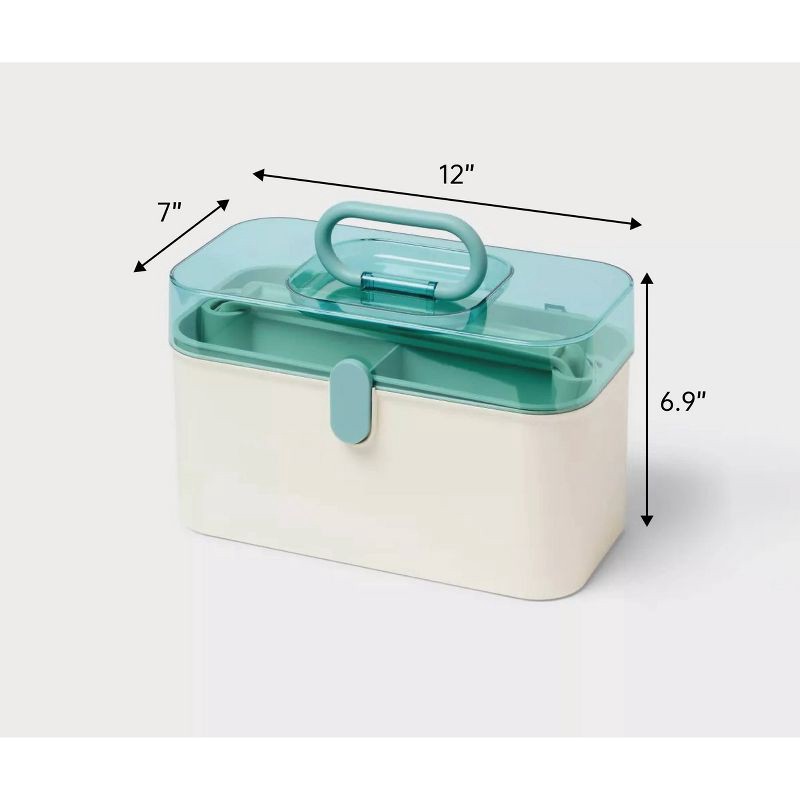 slide 5 of 5, Lidded Storage Caddy Blue - Brightroom™, 1 ct