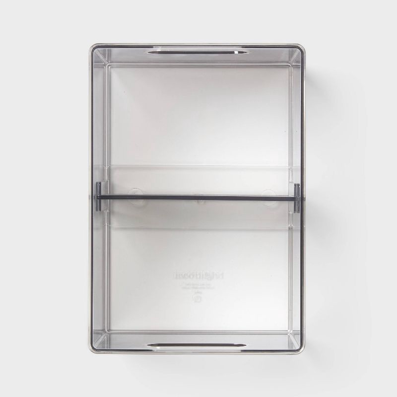 slide 3 of 3, All Purpose Clear Storage Bin with Adjustable Divider Small - Brightroom™, 1 ct