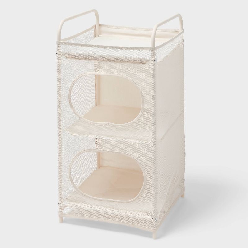 slide 1 of 3, 2 Tier Flexible Tower Storage Ivory - Brightroom™, 1 ct