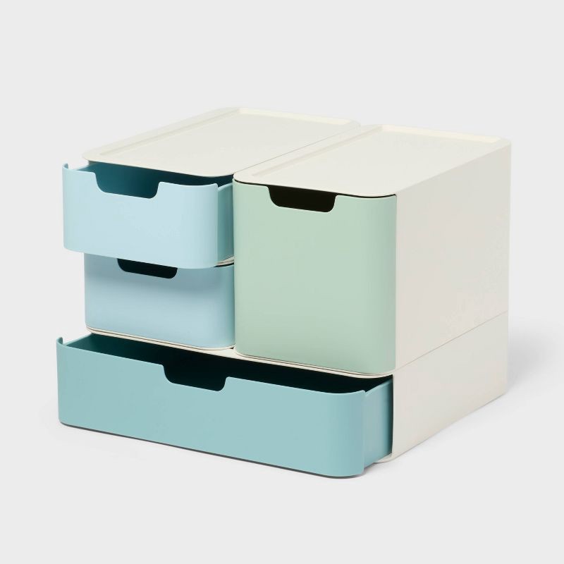 slide 3 of 4, Modular Storage Drawer Set Blue - Brightroom™, 1 ct