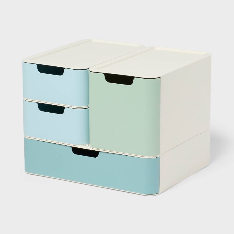 slide 1 of 4, Modular Storage Drawer Set Blue - Brightroom™, 1 ct