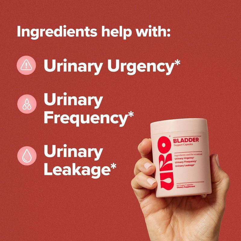 slide 3 of 8, O Positiv URO Bladder Support Vegan Capsules - 60ct, 60 ct