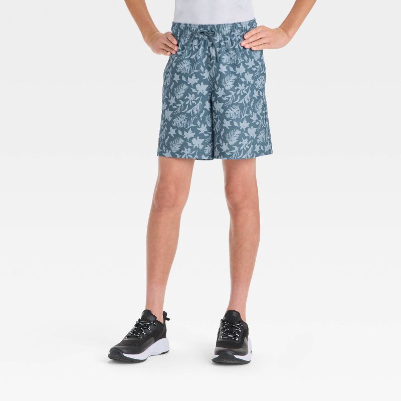 slide 1 of 3, Boys' Hybrid Shorts - All In Motion™ Blue L, 1 ct