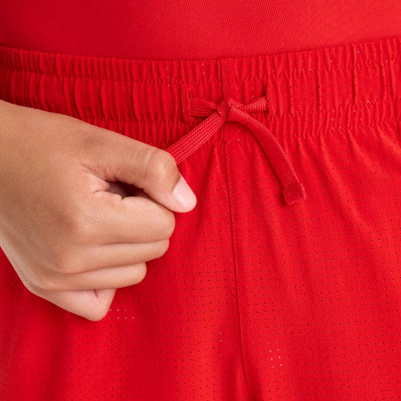 slide 3 of 3, Boys' Basketball Shorts - All In Motion™ Red L, 1 ct