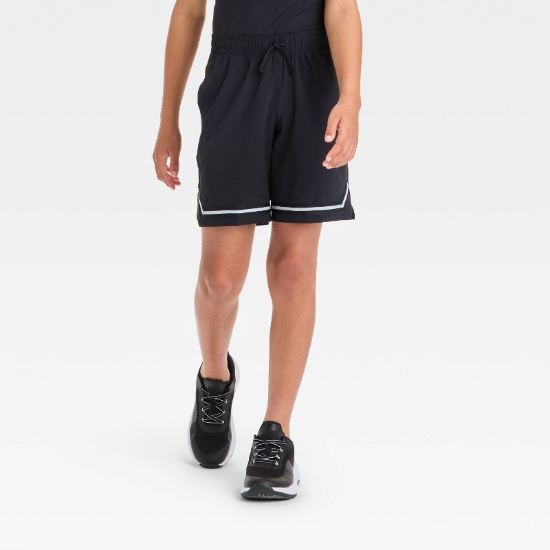 slide 1 of 3, Boys' Basketball Shorts - All In Motion™ Black M, 1 ct