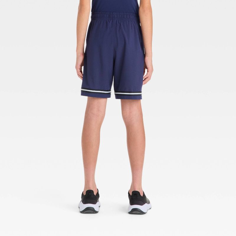 slide 2 of 3, Boys' Basketball Shorts - All In Motion™ Navy Blue S, 1 ct