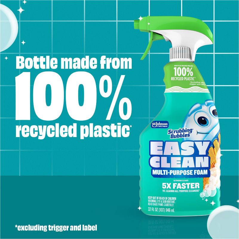 slide 9 of 12, Scrubbing Bubbles Easy Clean Unscented Multi-Purpose Bathroom Cleaner Foam Trigger Bottle - 32oz, 32 oz