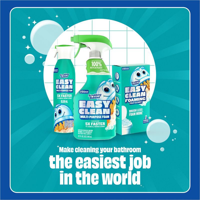 slide 10 of 12, Scrubbing Bubbles Easy Clean Unscented Multi-Purpose Bathroom Cleaner Foam Trigger Bottle - 32oz, 32 oz