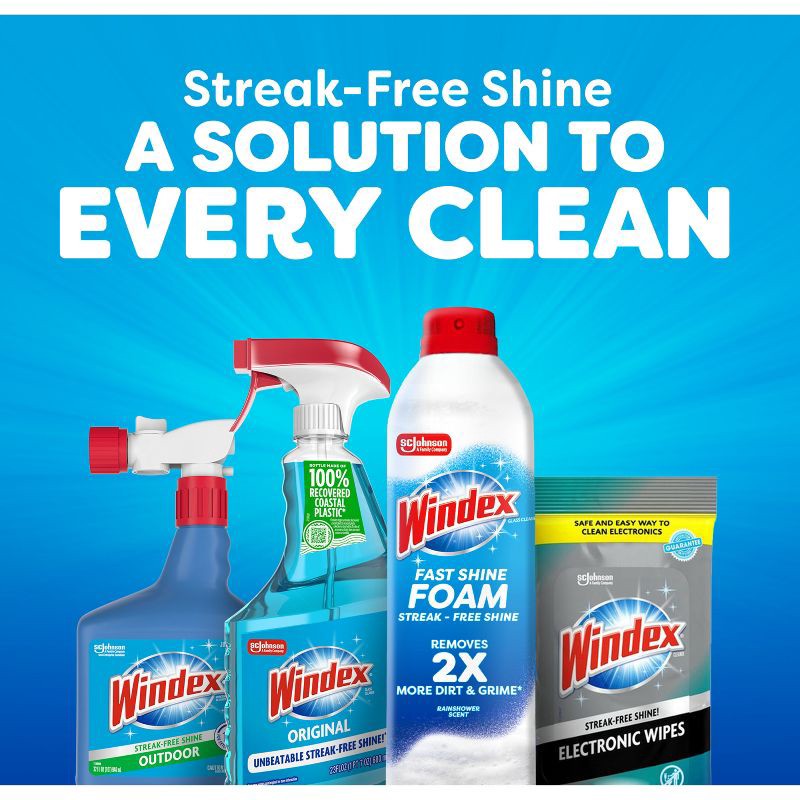 slide 10 of 11, Windex Fast Shine Foaming Glass Cleaner - 19oz, 19 oz