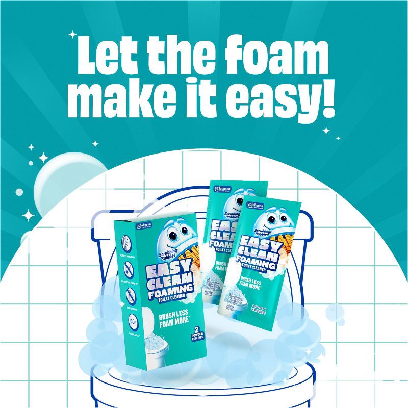 slide 5 of 12, Scrubbing Bubbles Easy Clean Unscented Foaming Toilet Bowl Cleaner Powder - 2ct, 2 ct