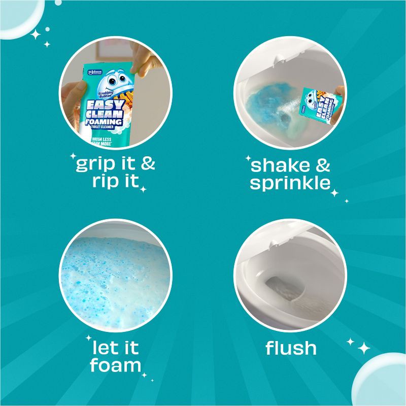 slide 8 of 12, Scrubbing Bubbles Easy Clean Unscented Foaming Toilet Bowl Cleaner Powder - 2ct, 2 ct