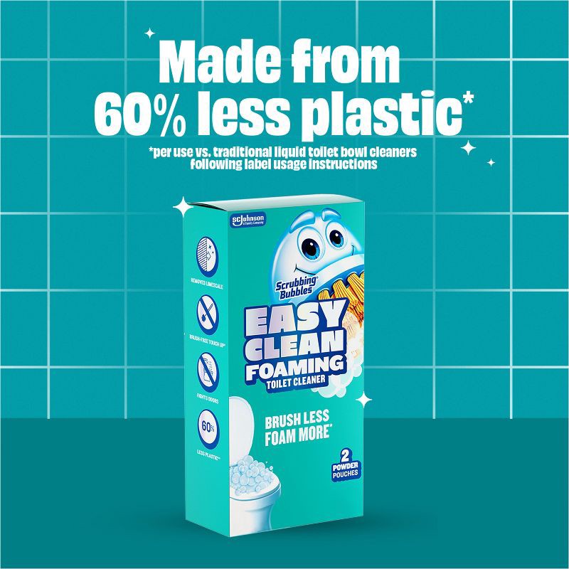 slide 9 of 12, Scrubbing Bubbles Easy Clean Unscented Foaming Toilet Bowl Cleaner Powder - 2ct, 2 ct