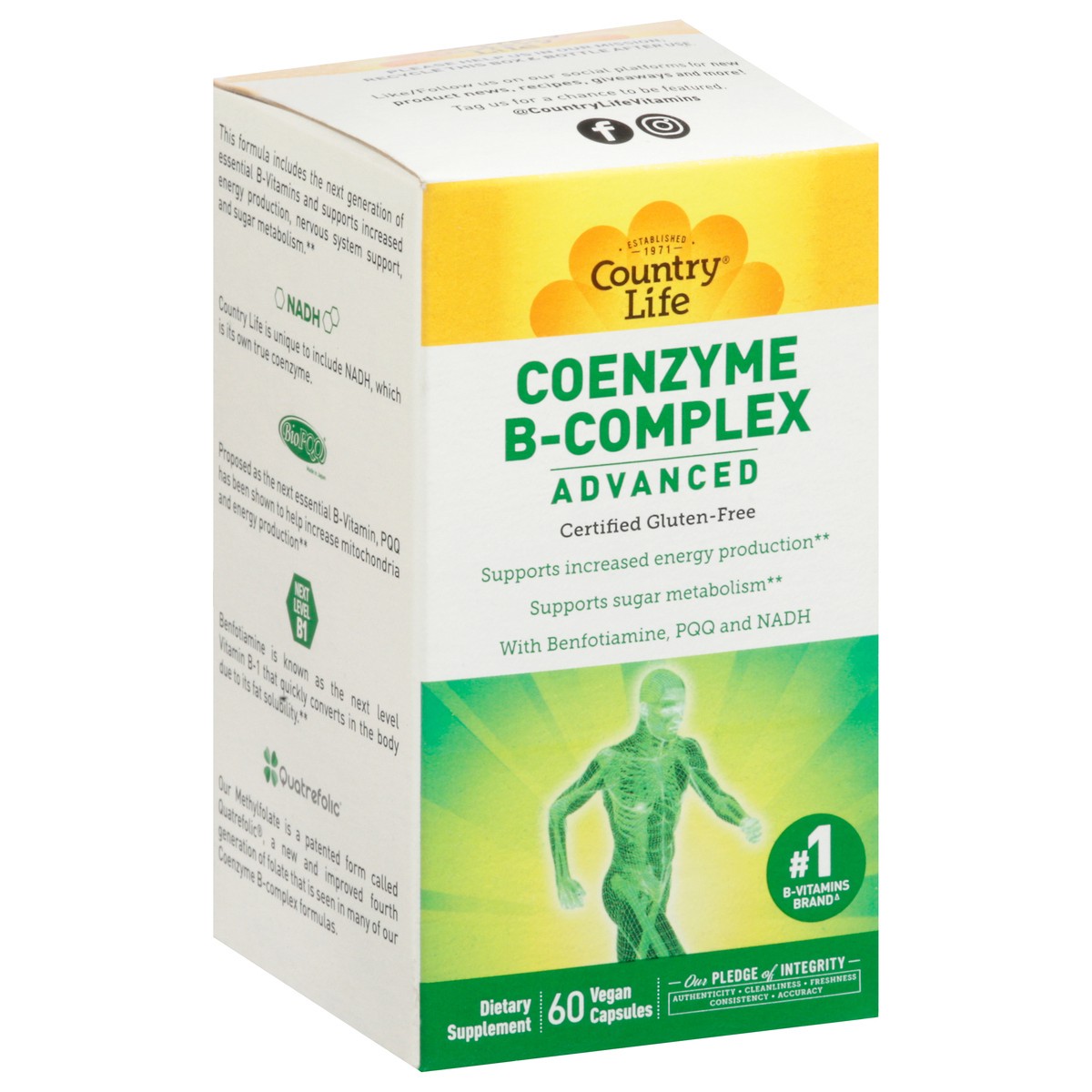 slide 8 of 9, Country Life Coenzyme B-Complex Advanced Dietary Supplement, 60 ct