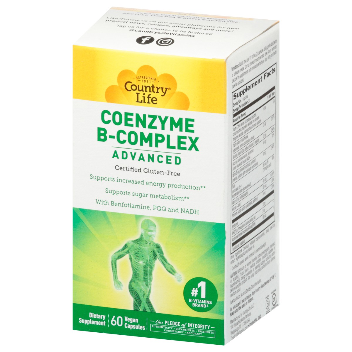 slide 7 of 9, Country Life Coenzyme B-Complex Advanced Dietary Supplement, 60 ct