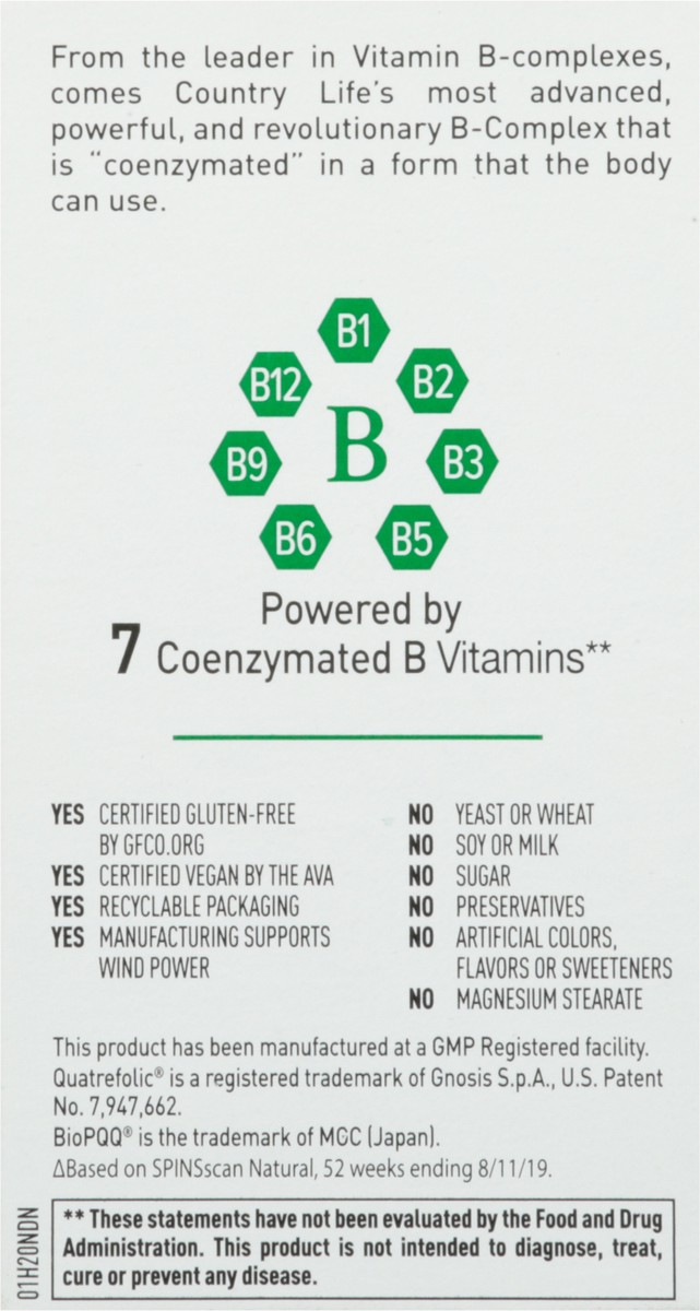 slide 3 of 9, Country Life Coenzyme B-Complex Advanced Dietary Supplement, 60 ct