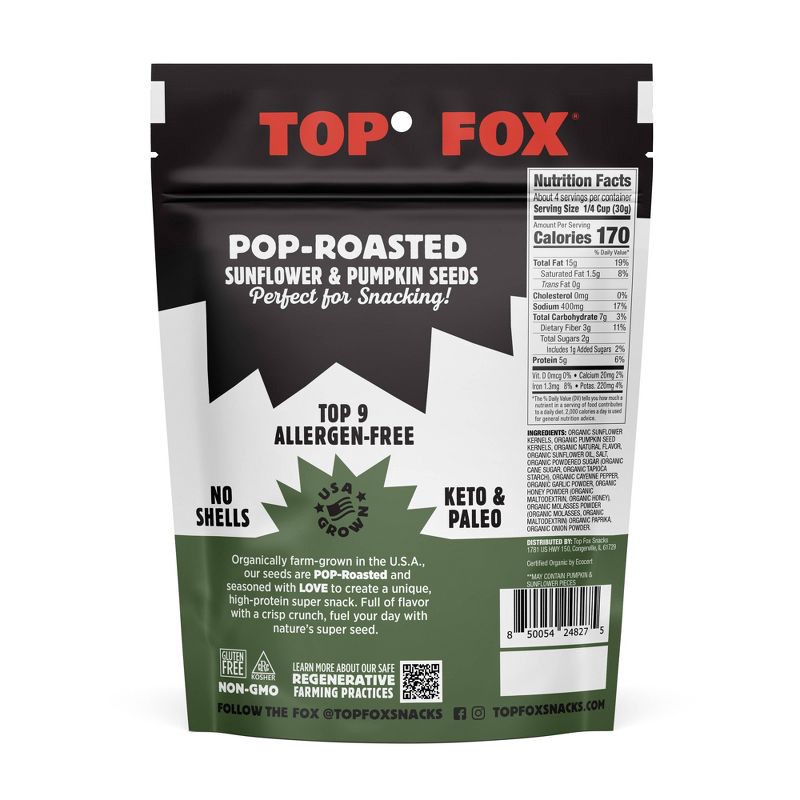 slide 2 of 5, TOP FOX Spicy Dill Pickle Duo Pumpkin + Sunflower Seeds - 3.5oz, 3.5 oz