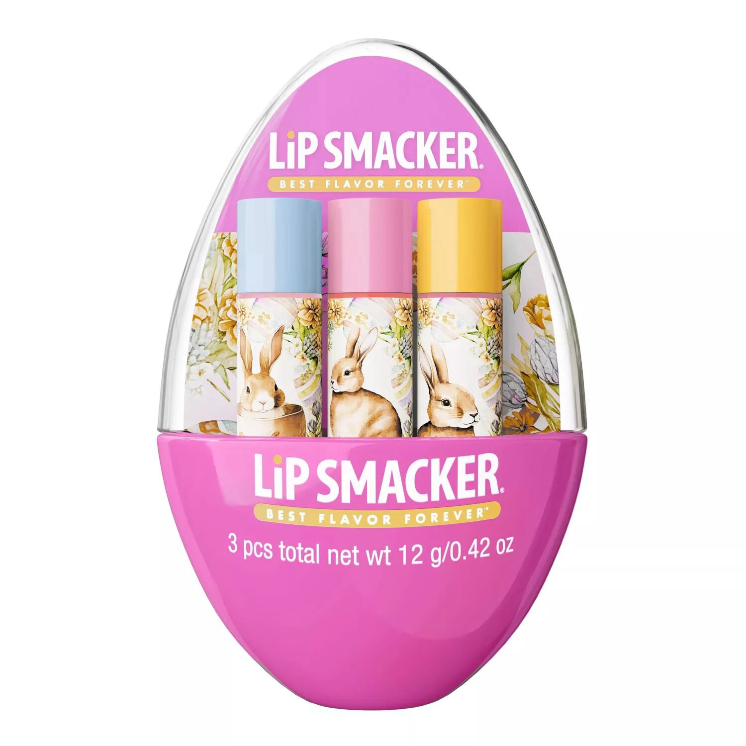 slide 1 of 1, LIP SMACKERS Ls Easter Egg Trio Bunny, 3 ct