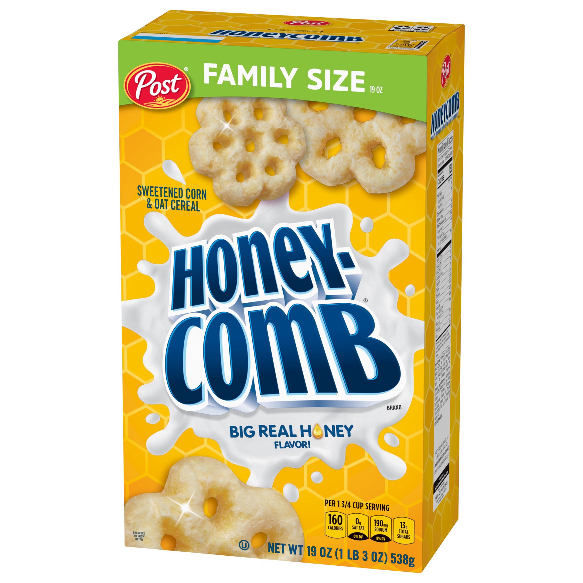 slide 5 of 16, Post Honeycomb Cereal, 19 OZ Box, 19 oz