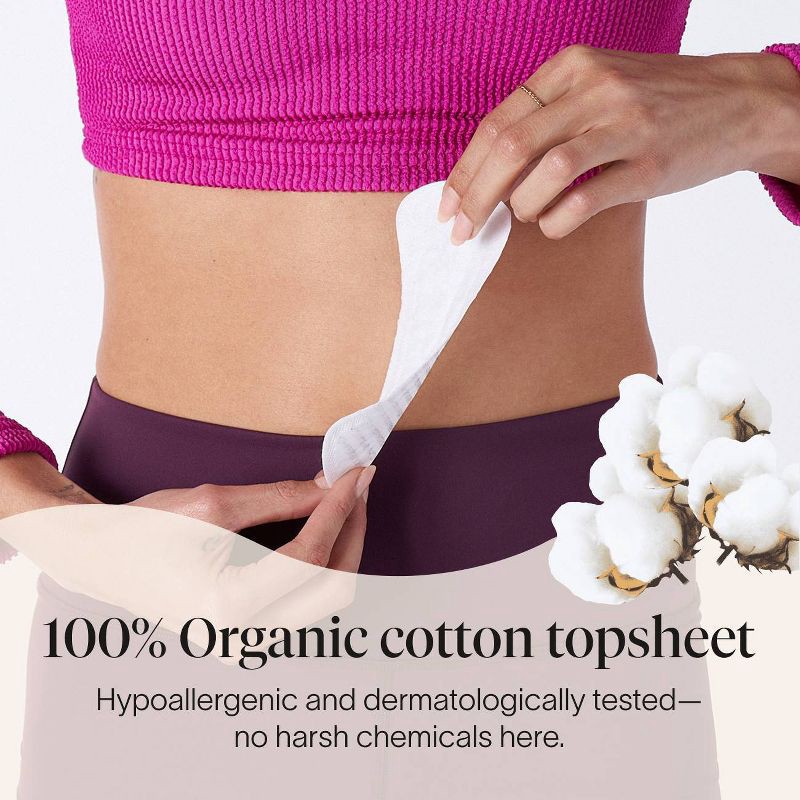 slide 4 of 8, Cora Invisi-feel Daily Panty Liner Micro Thin Organic Cotton Topsheet - 80ct, 80 ct