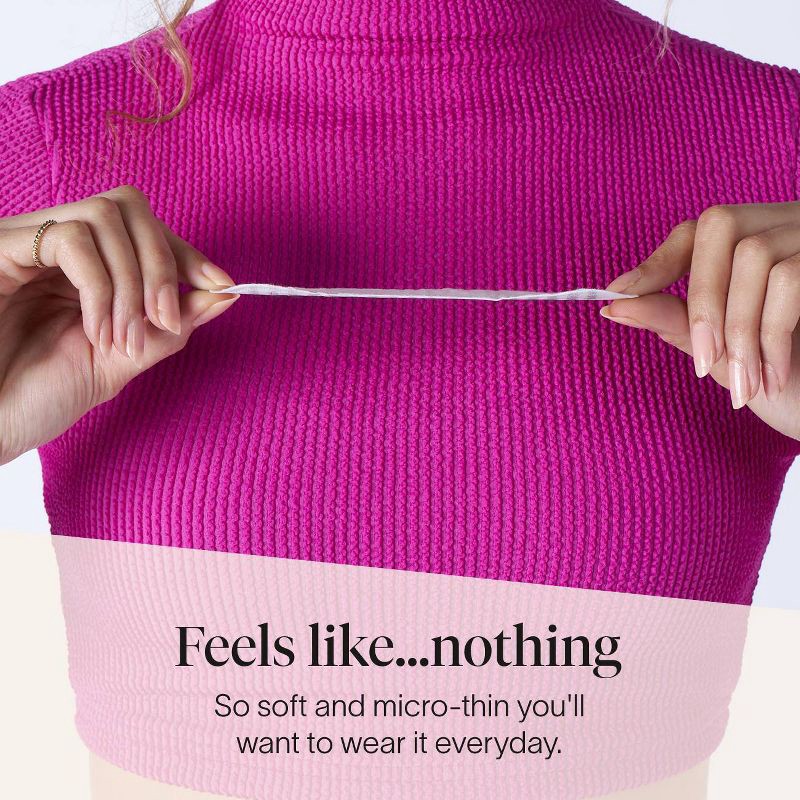 slide 8 of 8, Cora Invisi-feel Daily Panty Liner Micro Thin Organic Cotton Topsheet - 80ct, 80 ct