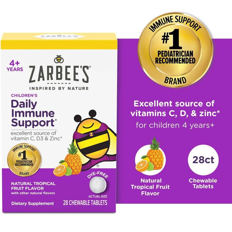 slide 11 of 11, Zarbee's Children's Daily Immune Support Chewables - 28ct, 28 ct