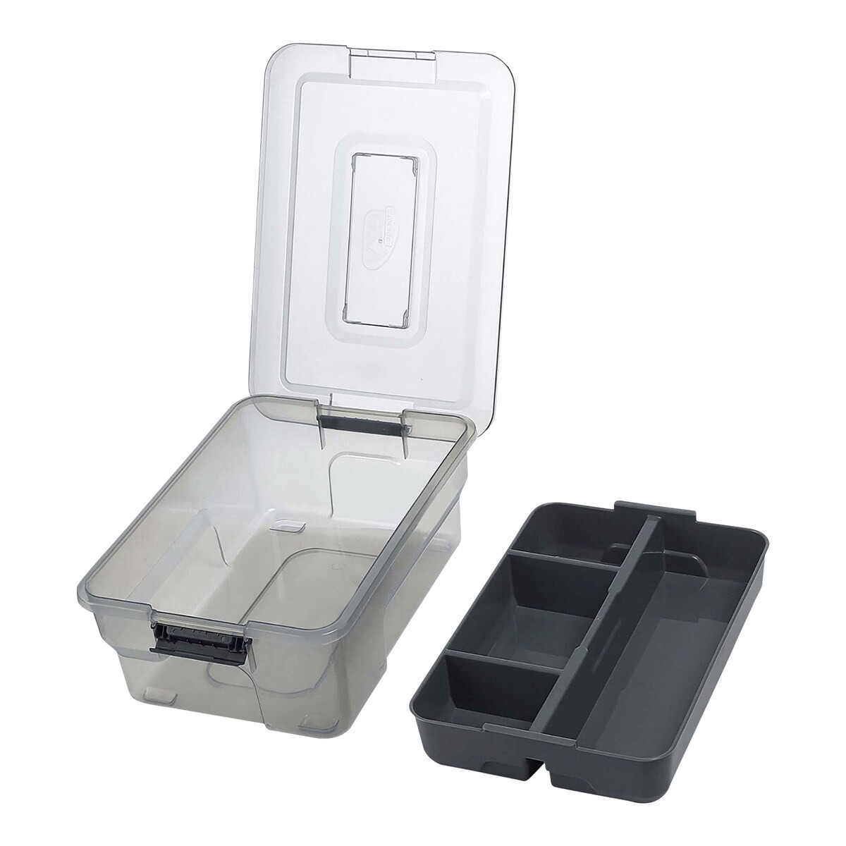 slide 2 of 2, EZY Storage Sort It W/9 Cups/INSRT Tray - Grey, 5.9 qt