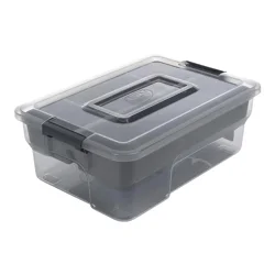 EZY Storage Sort It W/9 Cups/INSRT Tray - Grey