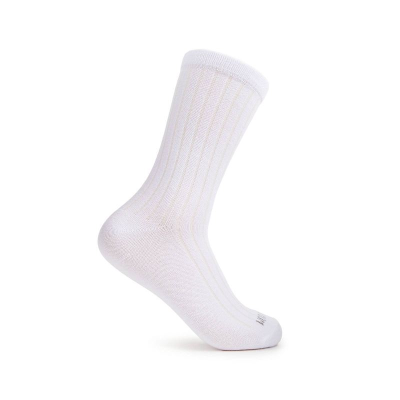 slide 2 of 11, Women's Fruit of the Loom Cotton Comfort 3pk Crew Socks - White 4-10: Midweight, Cotton Blend, Machine Washable, 3 ct