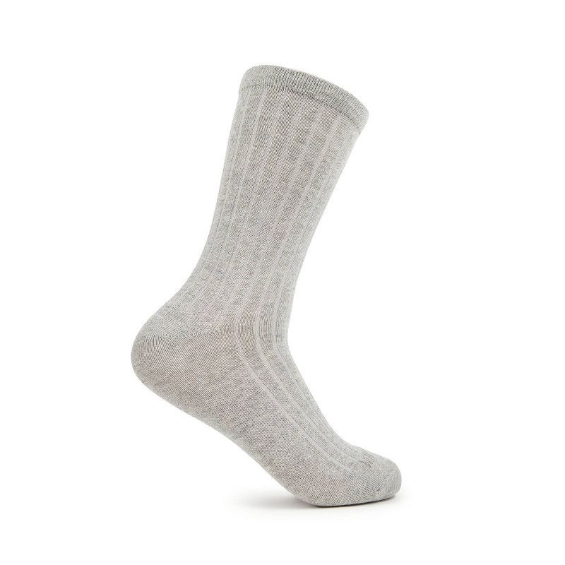 slide 2 of 8, Women's Fruit of the Loom Cotton Comfort 3pk Crew Socks - Black/Gray 4-10: Recycled Cotton, Midweight, No Cuff, 3 ct